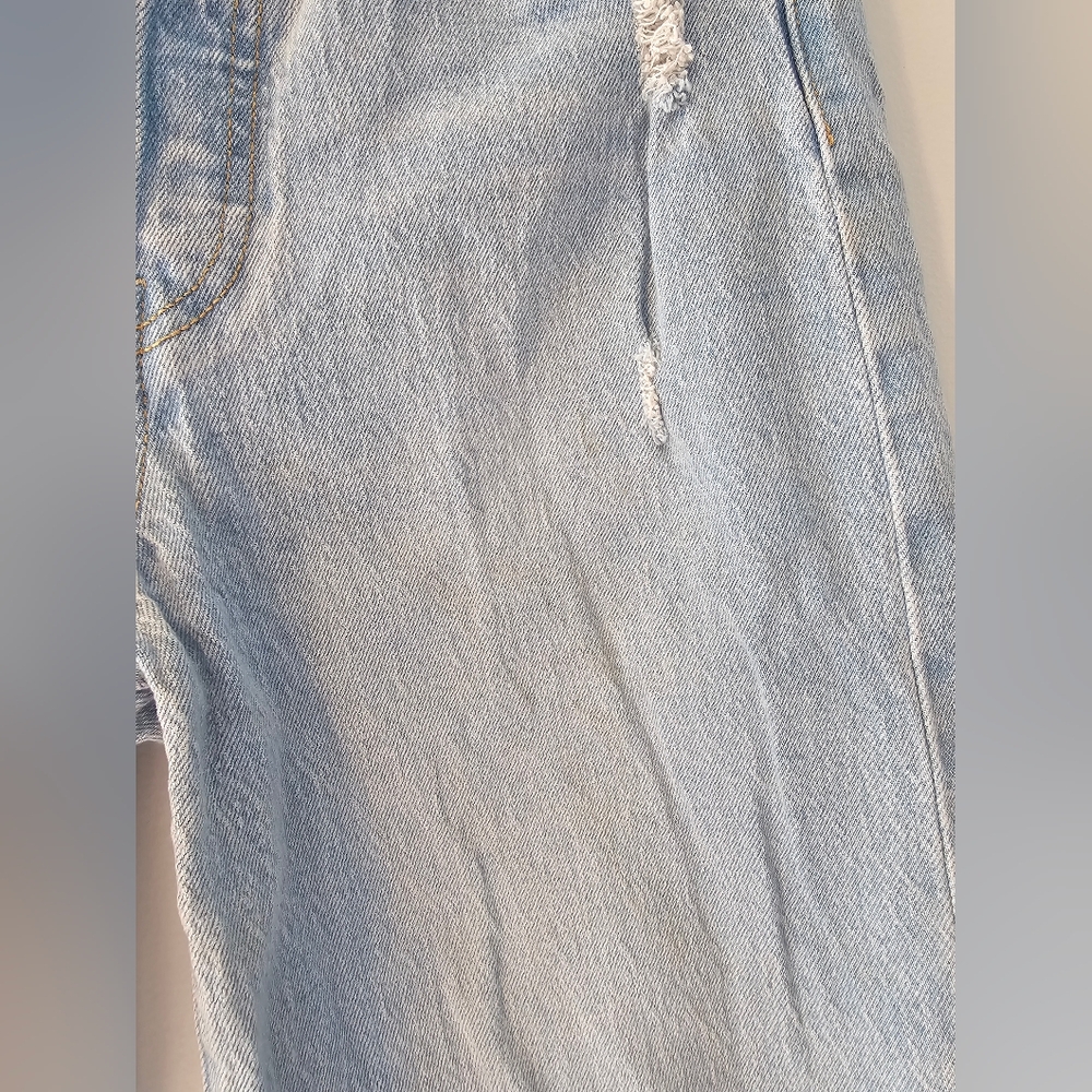 Levi’s Premium Ribcage Straight Ankle Jeans Womens 27 High Rise Distressed Light - Picture 4 of 7